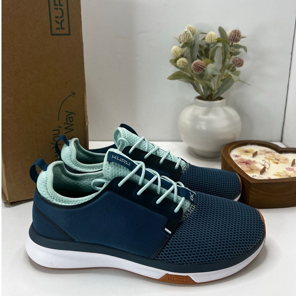 Kuru Atom Walking Comfort Sneaker Tidal Wave/White/Oasis Blue Women 11.5M NWB